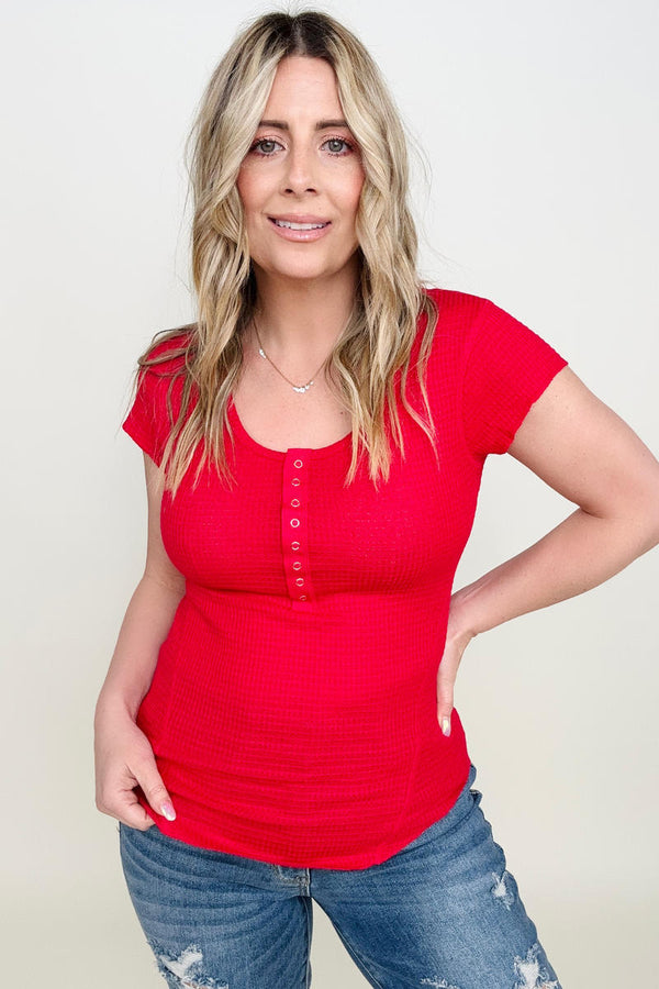 New Colors! - Fawnfit Basic Ribbed Fitted Tee with Built In Bra