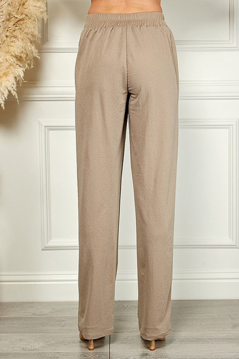 Office Space Solid Straight Leg Pants