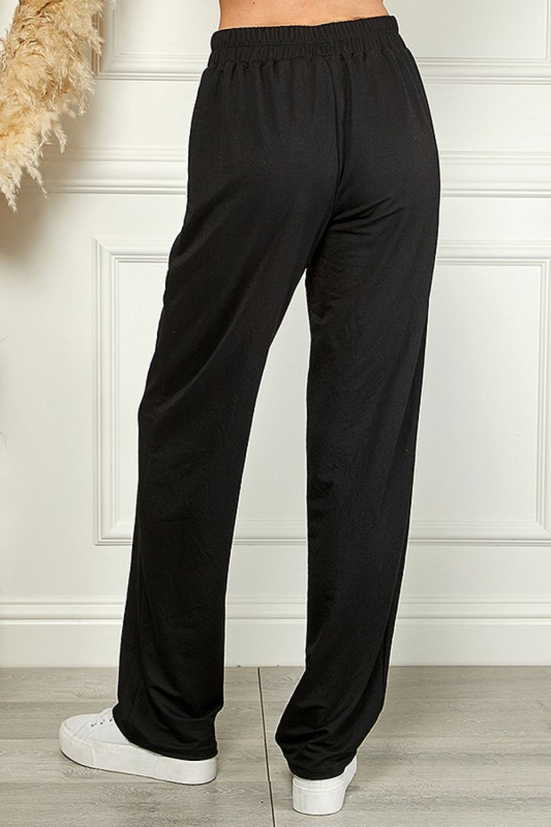 Office Space Solid Straight Leg Pants