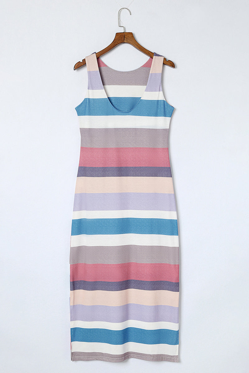 Summertime Striped  Maxi Dress
