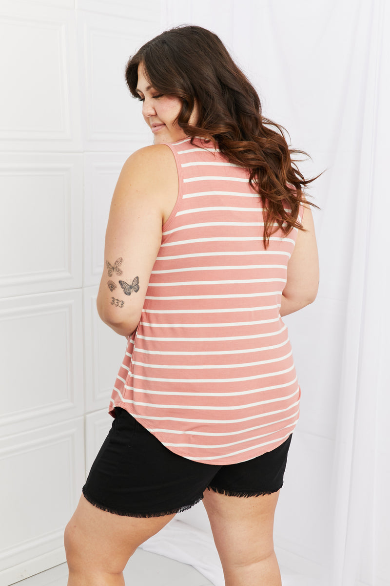 Find Your Path  Sleeveless Striped Top